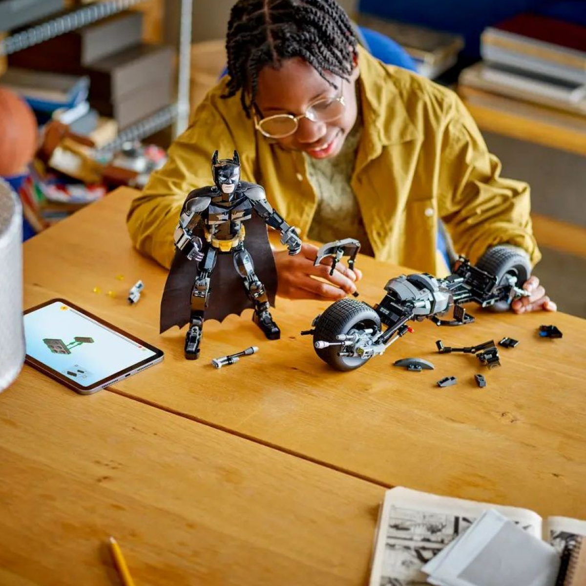 فیگور لگو بتمن دی سی به همراه بت سیکل